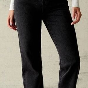 PacSun Women's Black Dad Jean Straight Leg Jeans